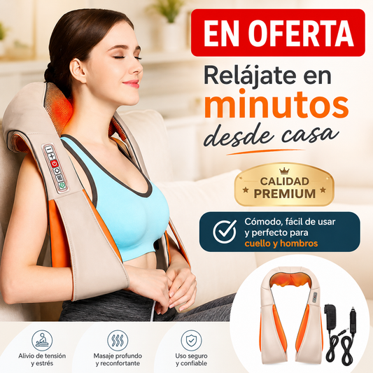 Masajeador Cervical 4D RelaxPro con Calor
